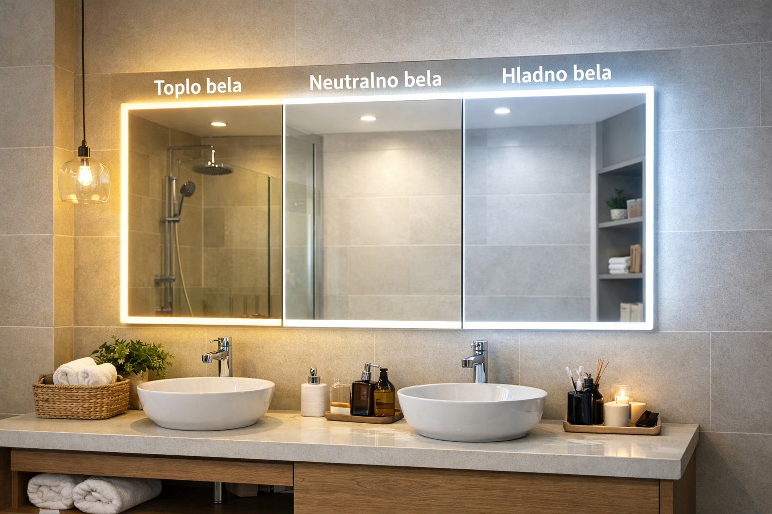 Izbor boje svetla ogledala